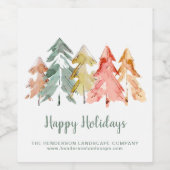 ビジネス用クリスマスツリー ワインラベル (シングルラベル)