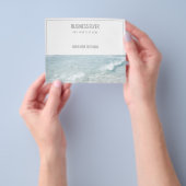 ビジネス用チラシ : 海の波 チラシ (手)