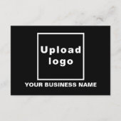 ビジネス用ハロウィーン小型ブラックフラットグリーティングカード カード (裏面)