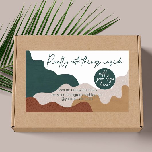 ビジネス用パッケージの中のかわいいもの 長方形シール