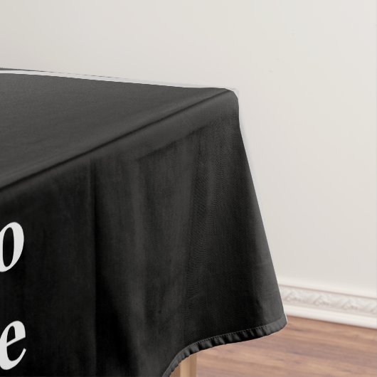 ビジネス用ブラックとグレーの文字テンプレートあなたのロゴ テーブルクロス (インサイチュ)
