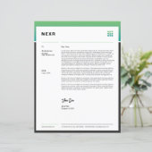ビジネス用レターヘッドテンプレート (スタンド正面)