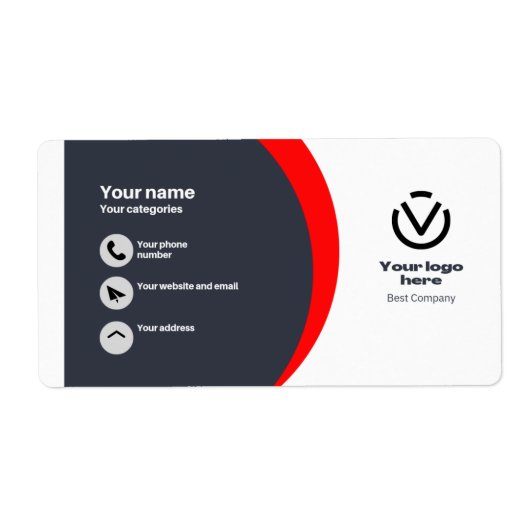 ビジネス用名刺 ラベル (正面)