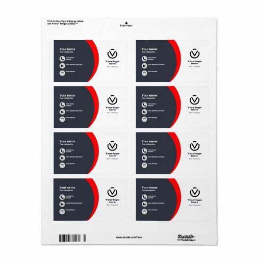 ビジネス用名刺 ラベル (フルシート)