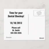 ビジネス用品アポイントメントリマインダ歯科 ポストカード (裏面)