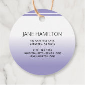 ビジネス用品パープルカスタムラベル フェイバータグ (裏面)