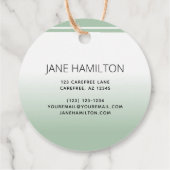ビジネス用品ミントグリーン包装ラベル フェイバータグ (裏面)