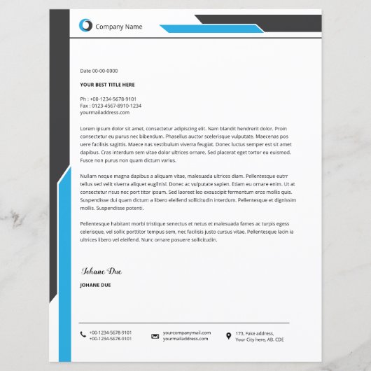 ビジネス用書簡テンプレート (正面)