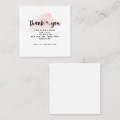 ビジネス用水彩カードの挿入に対してありがとうございます スクエア名刺 (正面/裏面)