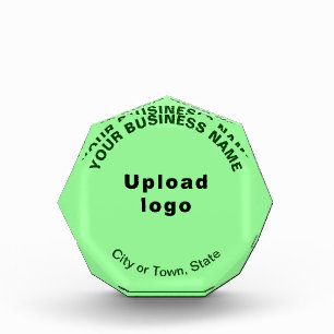 ビジネス用淡緑色八角形の形状フォトブロック フォトブロック