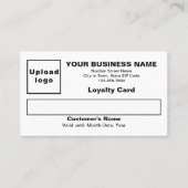 ビジネス用白黒フラットロイヤリティカード ロイヤリティカード (正面)