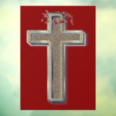 ビジネス用窓ステッカー 赤背景 ウィンドウサイン (シート3)