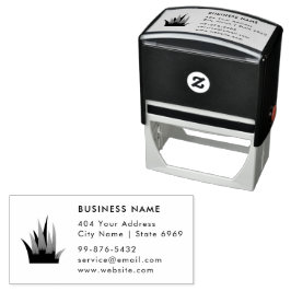 ビジネス用芝生のロゴ |ミニマシンプルリストモダン セルフインキングスタンプ