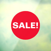 ビジネス用赤い丸のセール窓看板 ウィンドウサイン (シート3)