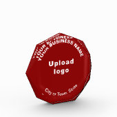 ビジネス用赤八角形の図形のフォトブロック フォトブロック (左)