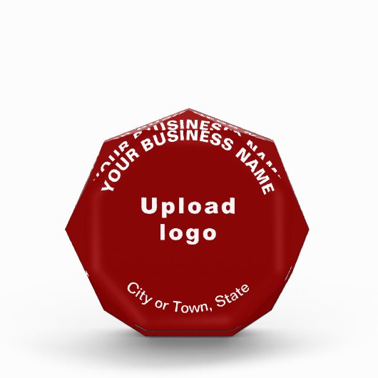 ビジネス用赤八角形の図形のフォトブロック フォトブロック (正面)