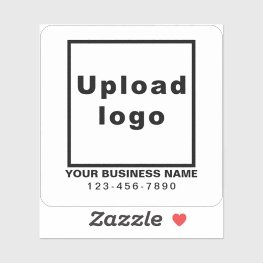 ビジネス用電話番号オンホワイトスクエアビニル シール (シート)