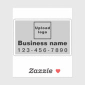 ビジネス用電話番号（灰色の四角形ビニール） シール (シート)