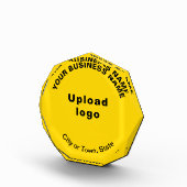 ビジネス用黄色の八角形の形状のフォトブロック フォトブロック (右)