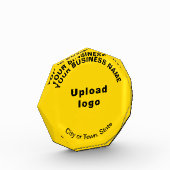 ビジネス用黄色の八角形の形状のフォトブロック フォトブロック (左)