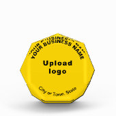 ビジネス用黄色の八角形の形状のフォトブロック フォトブロック (正面)