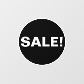 ビジネス用黄色の円形セール窓看板 ウィンドウサイン (シート)