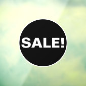 ビジネス用黄色の円形セール窓看板 ウィンドウサイン (シート3)