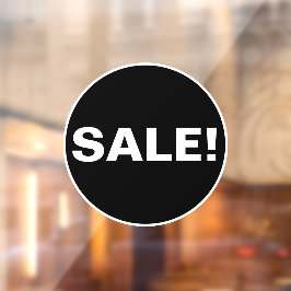 ビジネス用黄色の円形セール窓看板 ウィンドウサイン