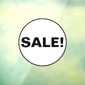 ビジネス用黄色の円形セール窓看板 ウィンドウサイン (シート3)