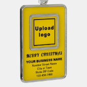 ビジネス用黄色ポートレート四角形フレーム シルバープレートフレームオーナメント (右)