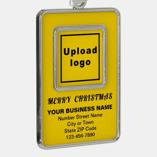 ビジネス用黄色ポートレート四角形フレーム シルバープレートフレームオーナメント (右)