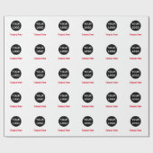 ビジネス用 赤と白のロゴ入り 会社名 ラッピングペーパー (フラット)