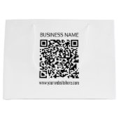 ビジネス用QRコードを即時かつテキスト編集可能に作成 ラージペーパーバッグ (正面)