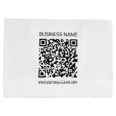 ビジネス用QRコードを即時かつテキスト編集可能に作成 ラージペーパーバッグ (裏面)