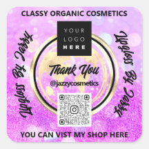 ビジネス用QRコードロゴ ワールドアース ピンクグリッター