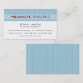 ビジネス男らしカード:: ミニマル pinstried 14 名刺 (正面/裏面)