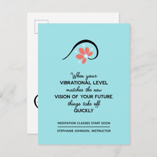 ビジネス発表のやる気を起こさせる日付の保存 案内ポストカード (正面/裏面)