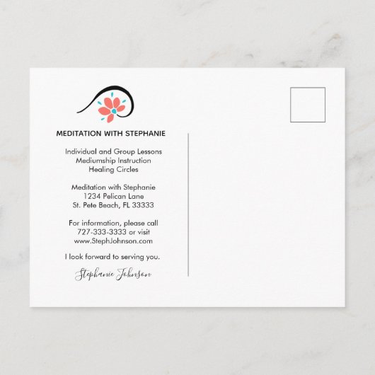 ビジネス発表のやる気を起こさせる日付の保存 案内ポストカード (裏面)