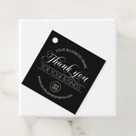 ビジネス白黒ありがとう |ロゴの追加 フェイバータグ (インサイチュ)
