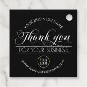 ビジネス白黒ありがとう |ロゴの追加 フェイバータグ (裏面)