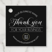 ビジネス白黒ありがとう |ロゴの追加 フェイバータグ (正面)