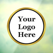 ビジネス白黒と金ゴールドあなたのロゴテンプレート ウィンドウサイン (シート3)