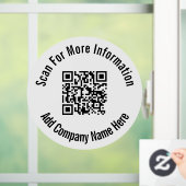 ビジネス白黒スキャンQRコード会社名 ウィンドウサイン (ホーム)