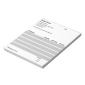 ビジネス白黒ライトグレーオーダー型枠 ノートパッド (回転)