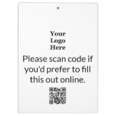 ビジネス白黒ロゴQRコードをスキャンして完了 クリップボード (裏面)