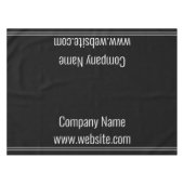 ビジネス白黒会社名テンプレート テーブルクロス (正面(横))