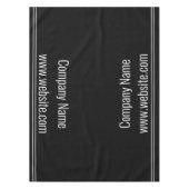 ビジネス白黒会社名テンプレート テーブルクロス (正面)