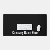 ビジネス白黒会社名テンプレート デスクマット (キーボード&マウス)