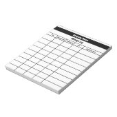 ビジネス白黒会社名マイレージログ ノートパッド (回転)