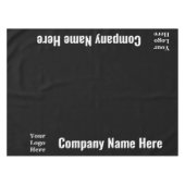 ビジネス白黒会社名ロゴ テーブルクロス (正面(横))